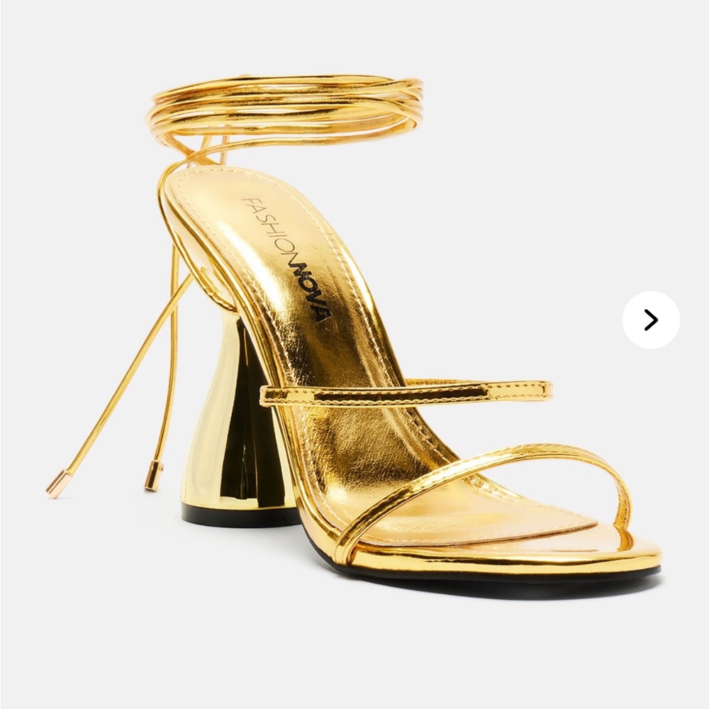 Fashion Nova Metallic Gold Heels